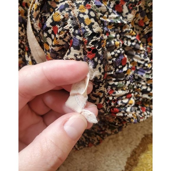 70s Colorful Tiered Ruffle Dress, Union Made In US - Picture 6 of 6